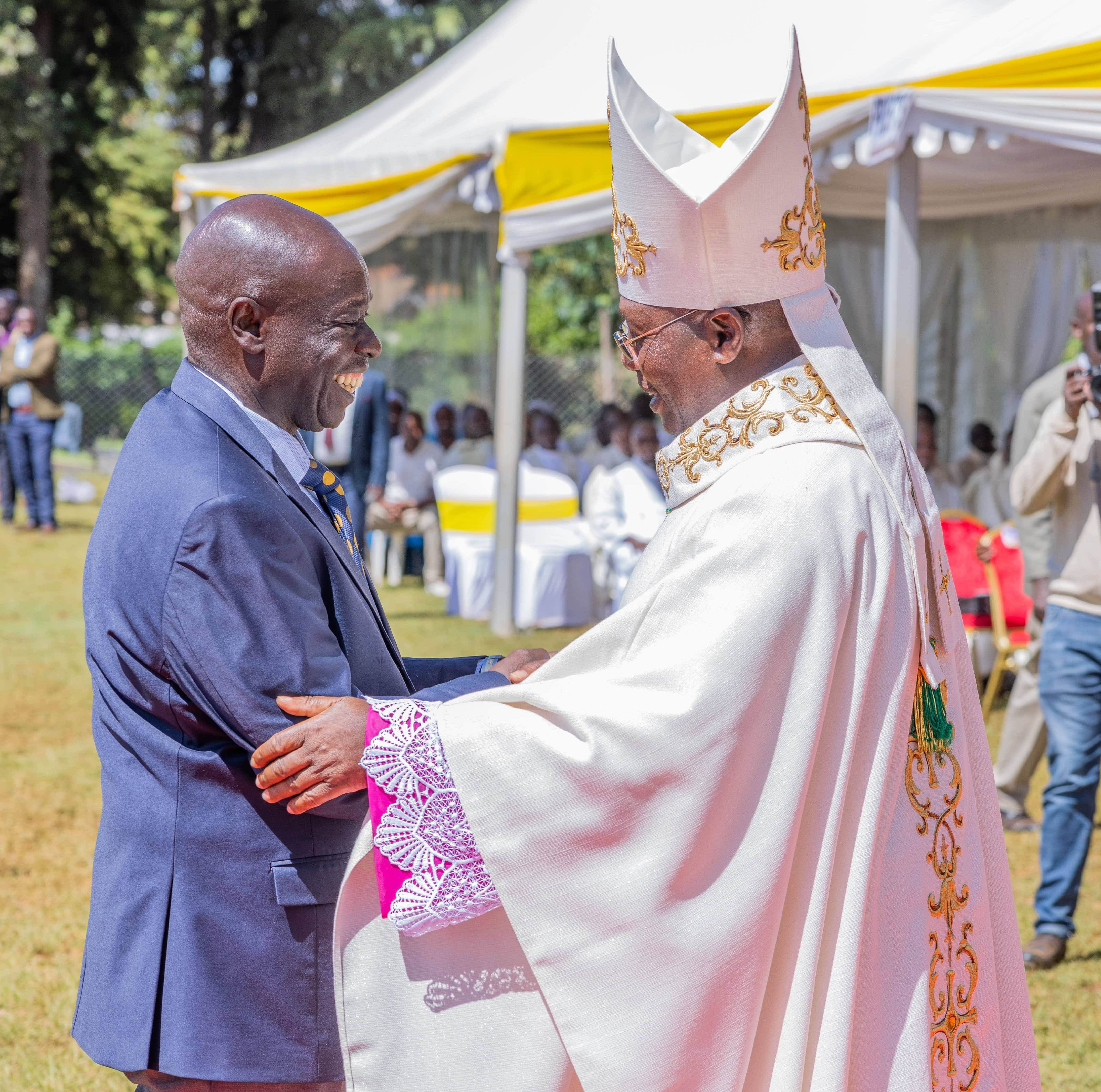 DP Gachagua congratulates Bishop Kiplimo Lelei on his Episcopal Ordination in Eldoret, Uasin Gishu County 