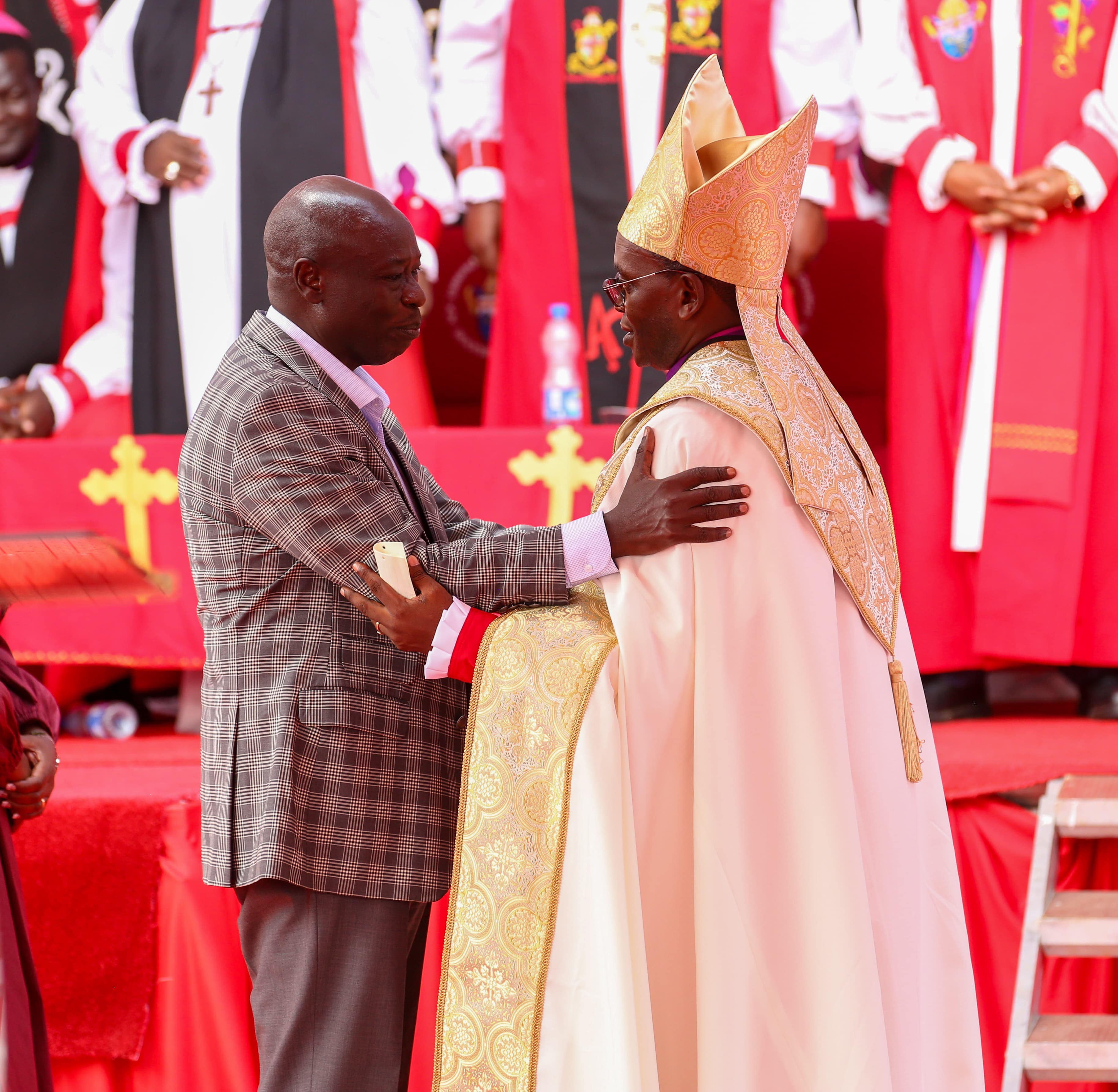 DP Gachagua congratulates the new Bishop. 