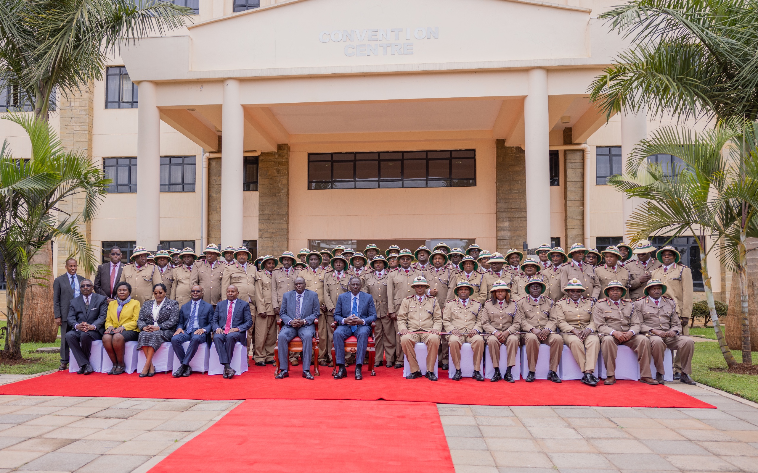 President William Ruto, with his Deputy Rigathi Gachagua at the KSG addressing NGAOs