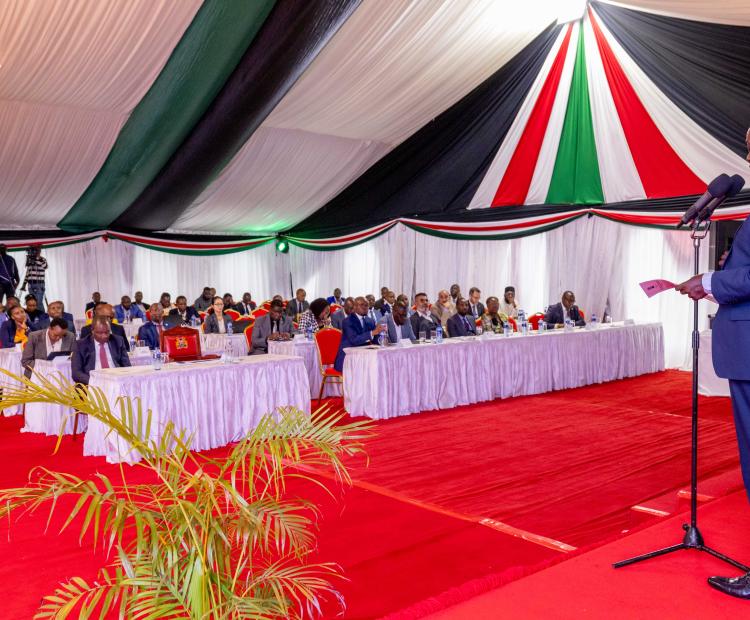 DP Gachagua addresses multiagency stakeholders in Karen on mitigating impact of enhanced rains 