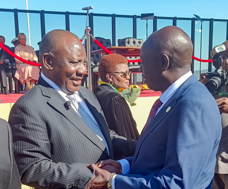 DP Gachagua congratulates President Ramaphosa on inauguration for the second term as President of South Africa. Photo: DPCS